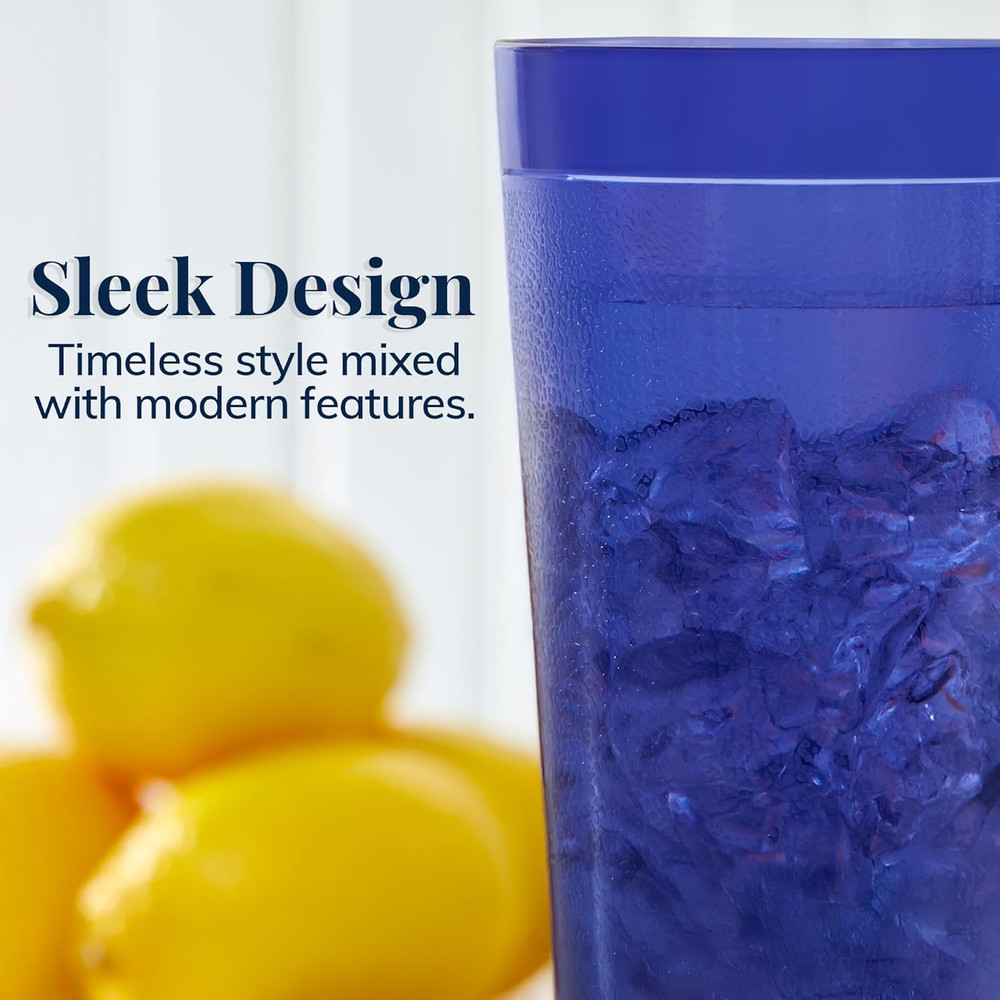 Plastic Tumblers 12Pk 32Oz Reusable Stackable Break Resistant Drinking Cups