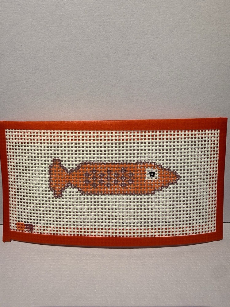 Hand Painted Needlepoint Canvas .18 Mesh 3 X 5 Fish ￼
