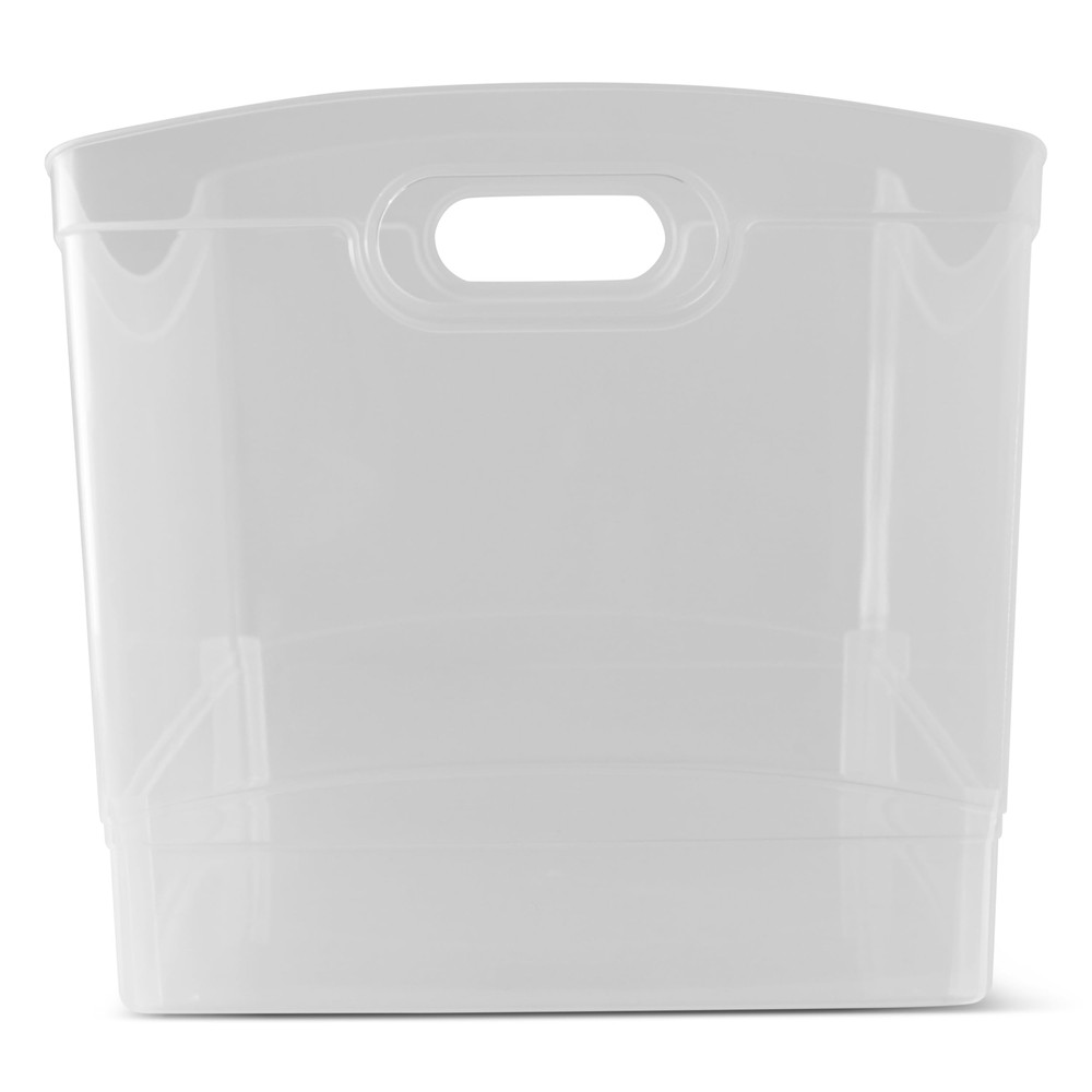 (3 pack) Mainstays Utility Storage Organizer Bin, Clear, 5" x 15"
