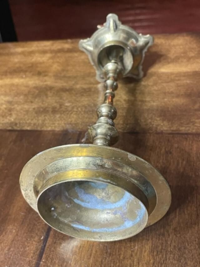 11"Brass Incense Stand with Peacock on Top
