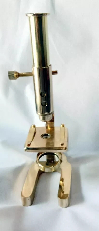 Antique Brass Heavy Microscope 9 Inches Students Brass Microscope Gift Items