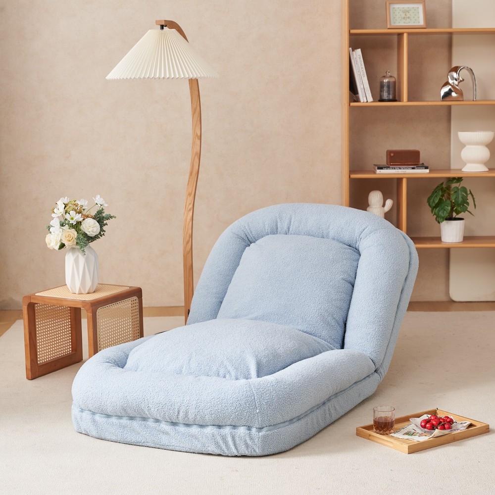 Triple Fold Down Sofa Bed,Blue