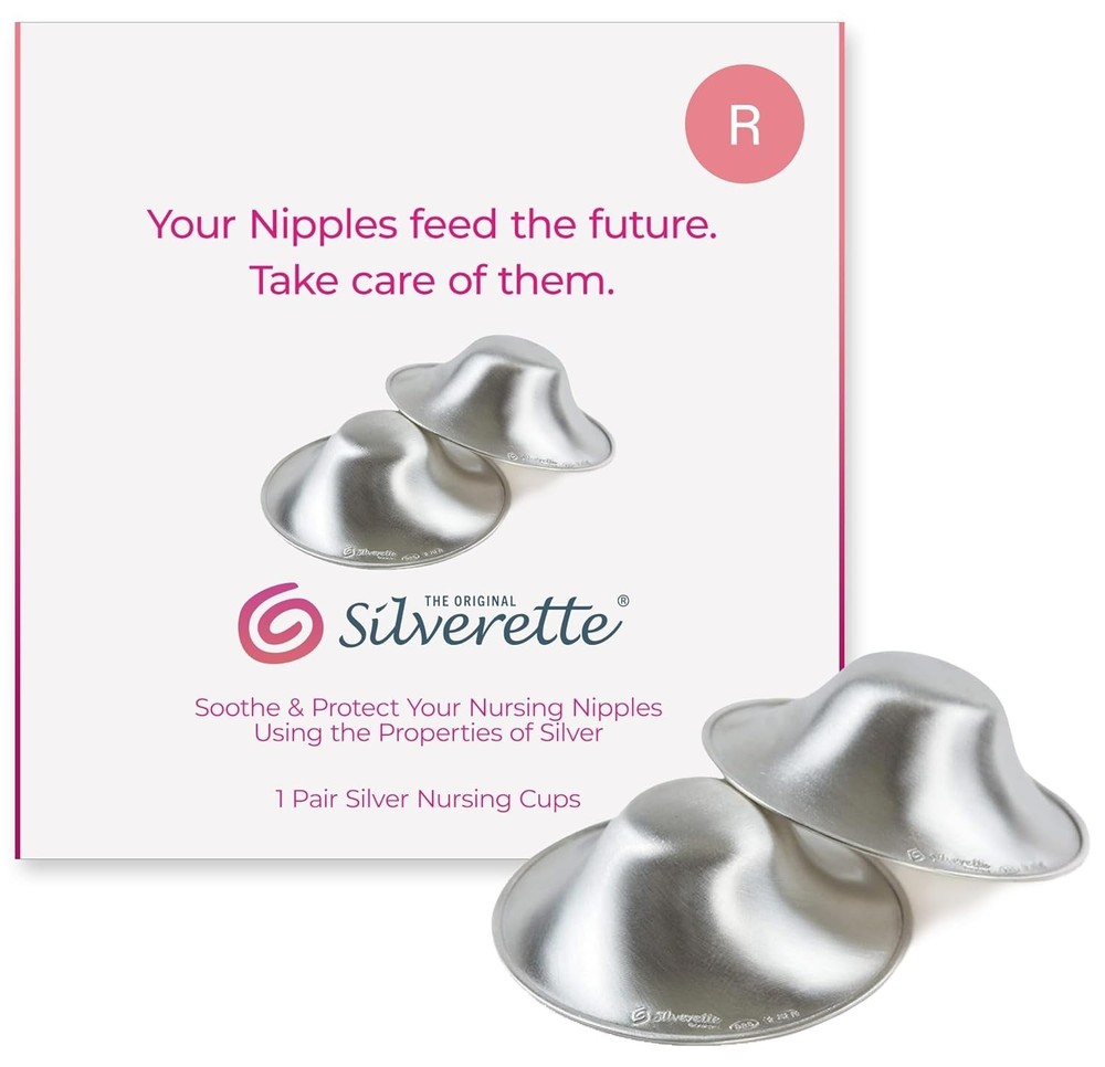 The Silver Nursing Cups, Nipple Covers for Breastfeeding Essentials, Model N...