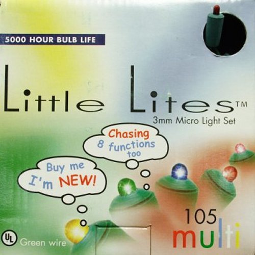 105 Christmas 8 Function Micro #9244 Green Wire - Multi Lights