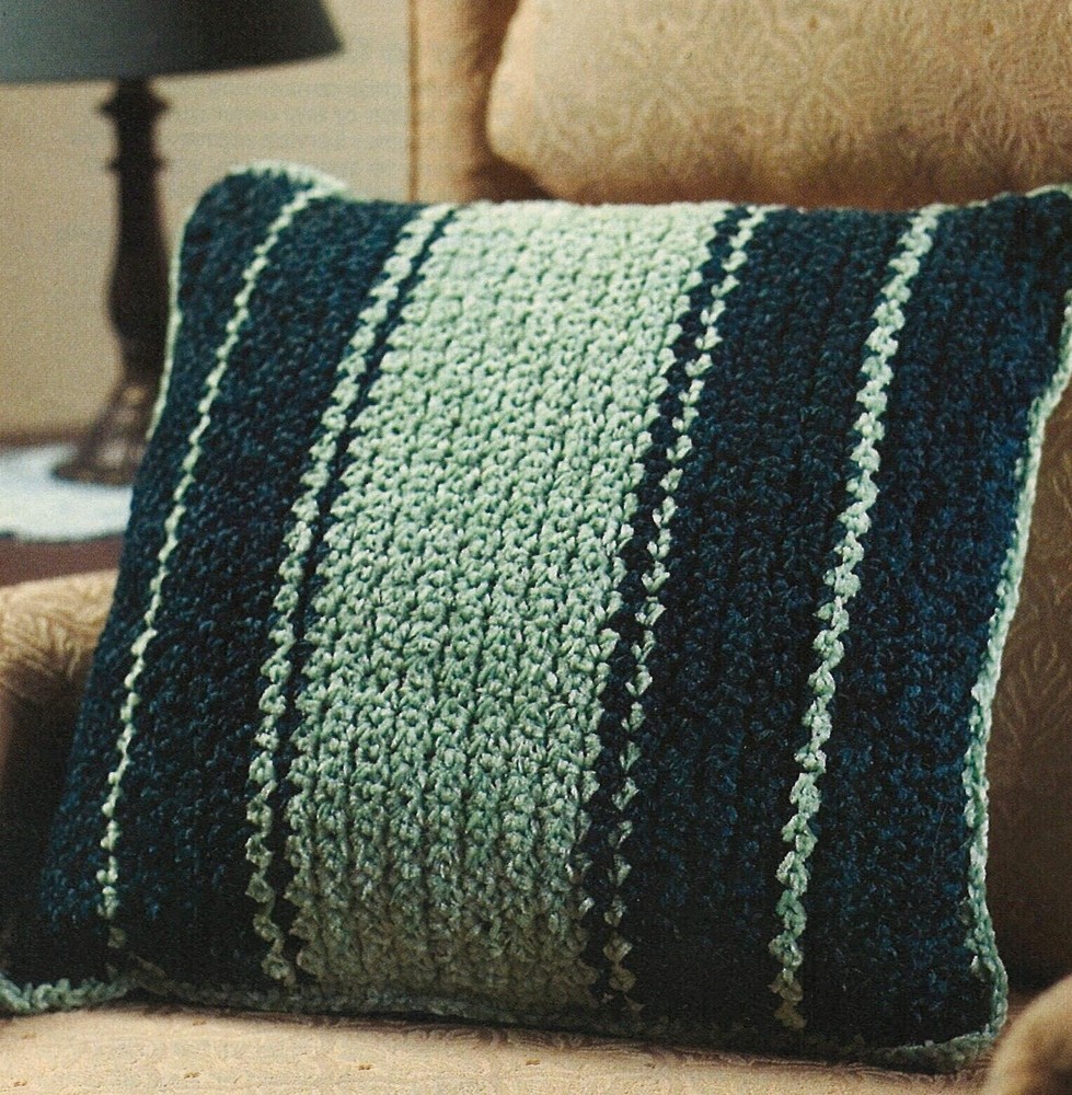 SOFT Alpine Stripes Pillow/Decor/CROCHET PATTERN INSTRUCTIONS ONLY