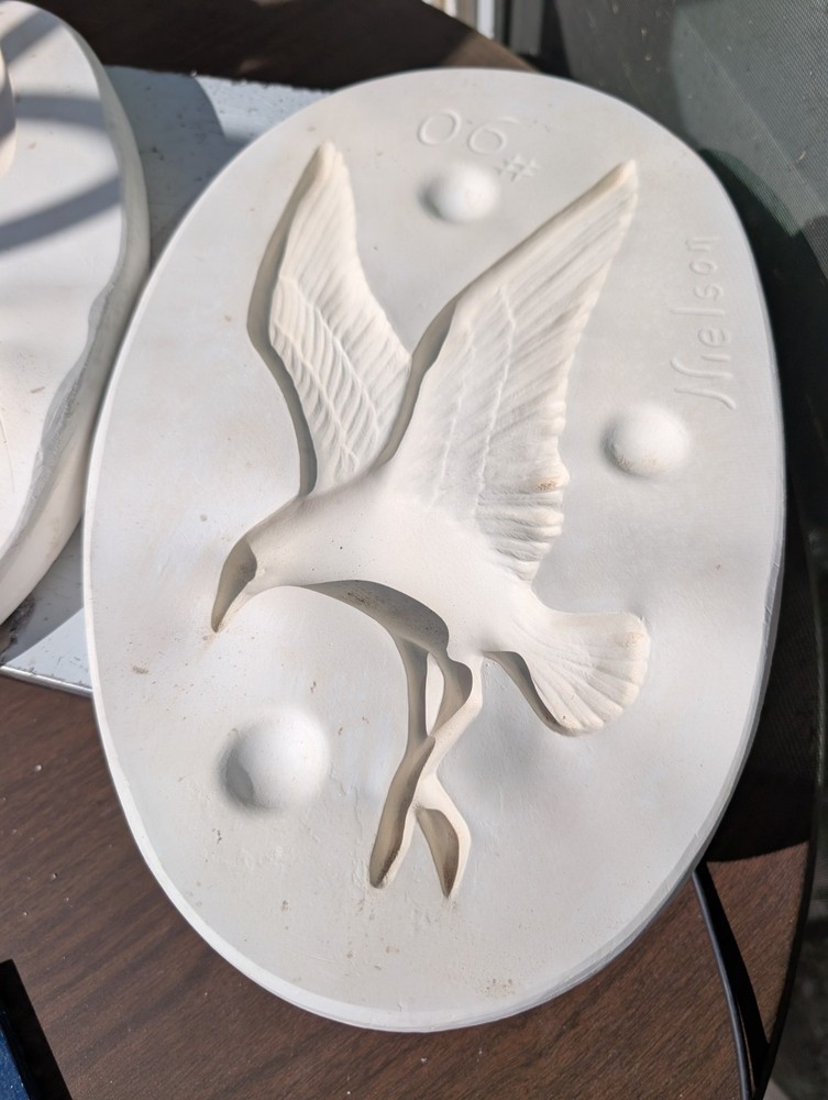 Seagull Plaque Vintage Slip Casting Ceramic Mold
