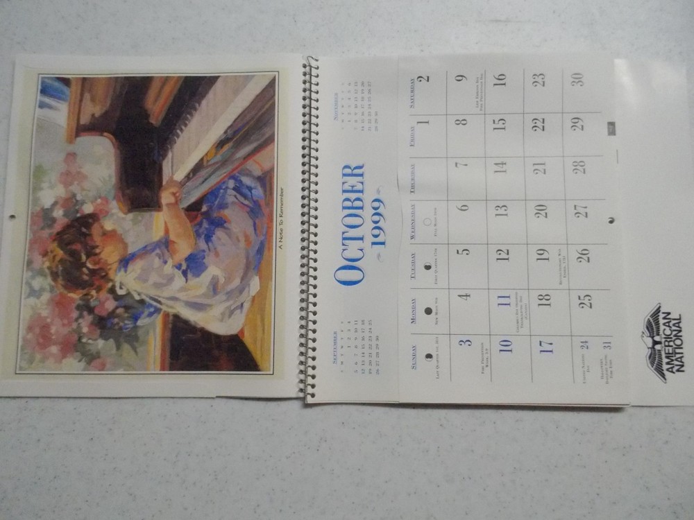 4 Vintage 1999 Calendars