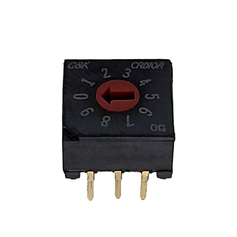C&K 10 Position Rotary BCD Dip Switch Coded Binary Flush Panel Mount CRD10RM0CB