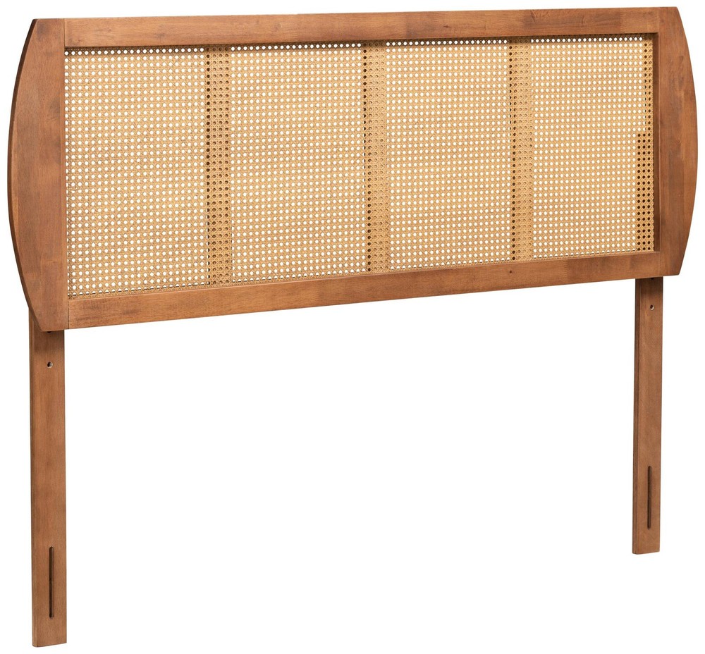 Baxton Studio Harris Ash Walnut Rubberwood Full Headboard