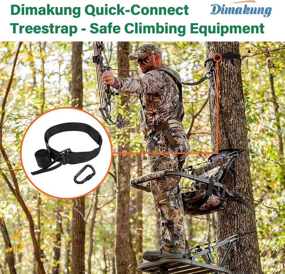 Tree Strap for Hunter Safety System Quick-Connect, Climbing Tree Stand Hunting H