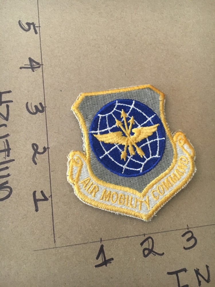 USAF Air Mobility Command Squadron patch 6/1/25 with hook & loop back