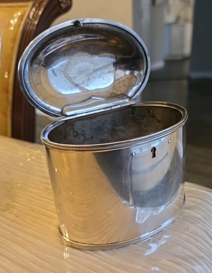 TIFFANY & CO STERLING SILVER TEA CADDY
