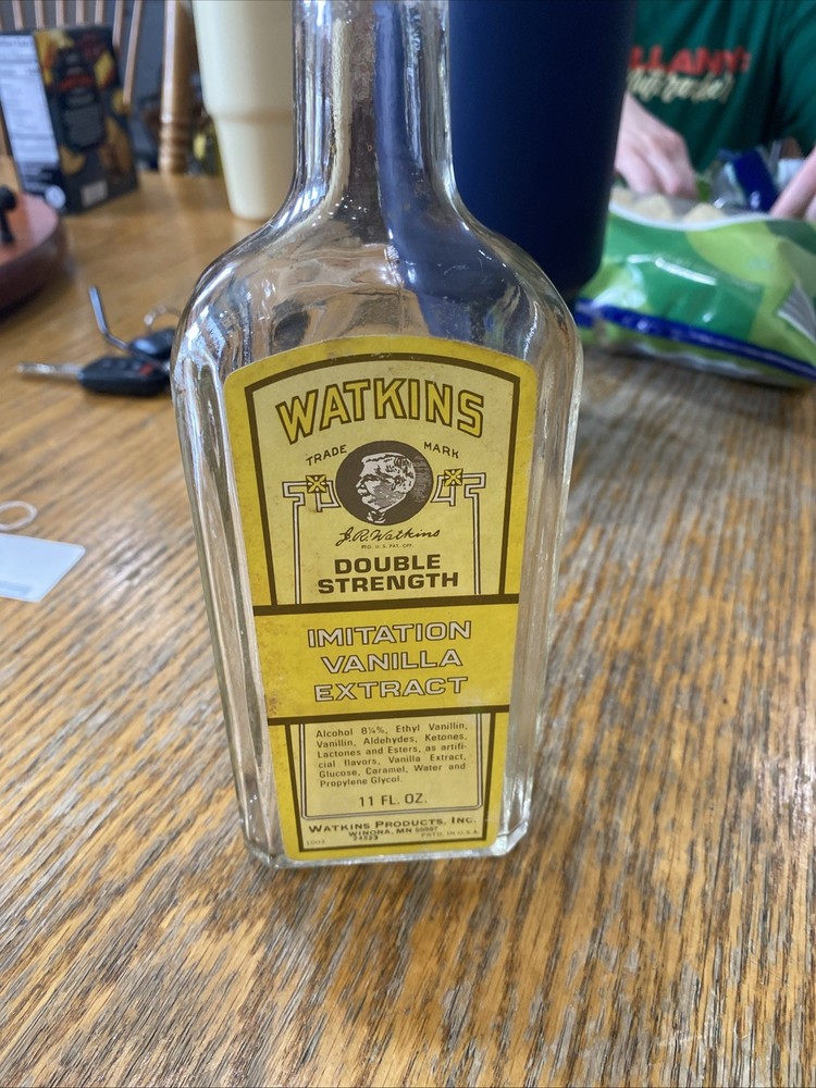 Watkins Double Strength Imitation Vanilla Extract 11oz Empty