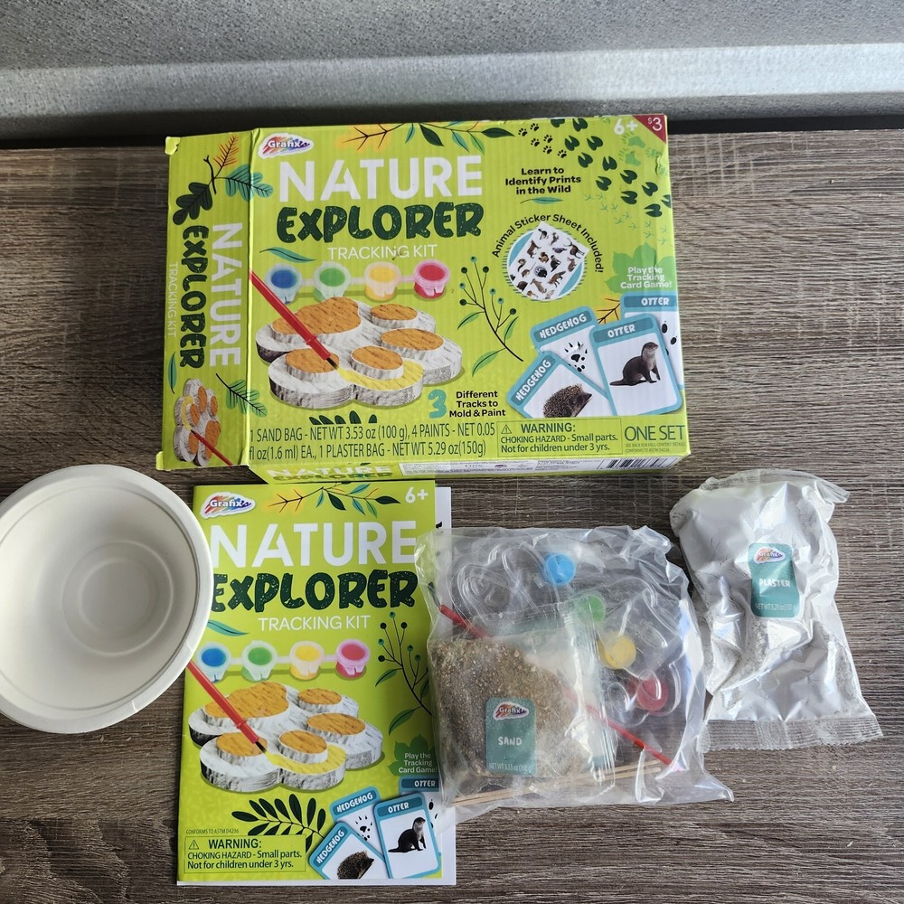 Grafix Nature Explorer Tracking Kit. For 6+. 3 Diff Tracks To Mold & Paint