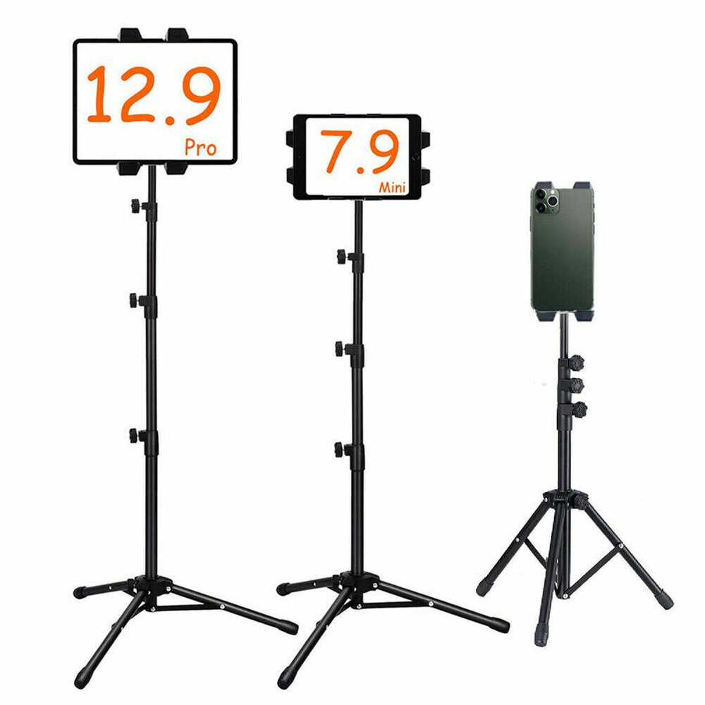 Floor/ Desktop Tripod Stand Tablet Holder LED Selfie Ring Light for iPad Studio