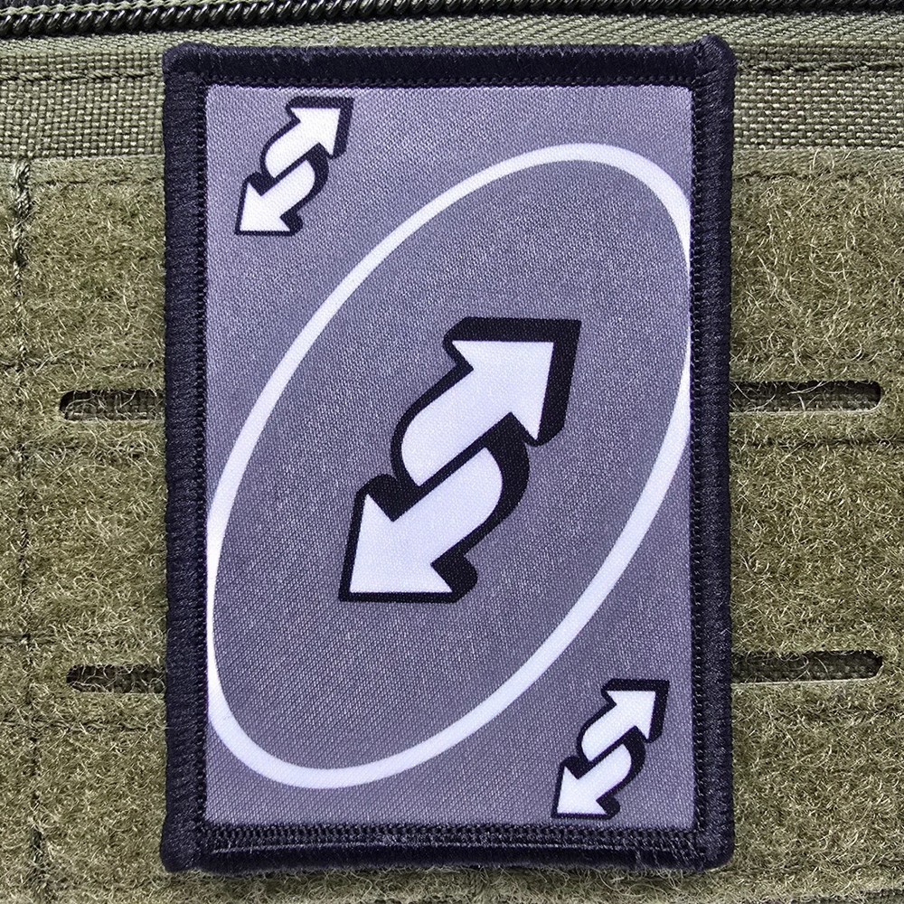 Reverse Patch Moral Tactical Meme Game Military USA Made Grey Hook & Loop 3x2