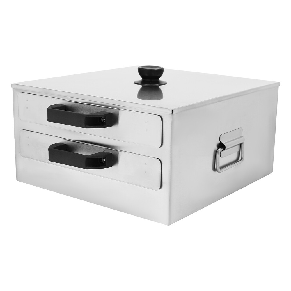 Double-tier Rice Noodle Rolls Machine Stainless Steel Manual W/scraper Kitchen