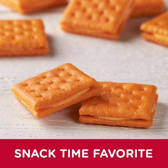 20 Cheddar Cheese Sandwich Crackers, Single Serving Snack Crackers