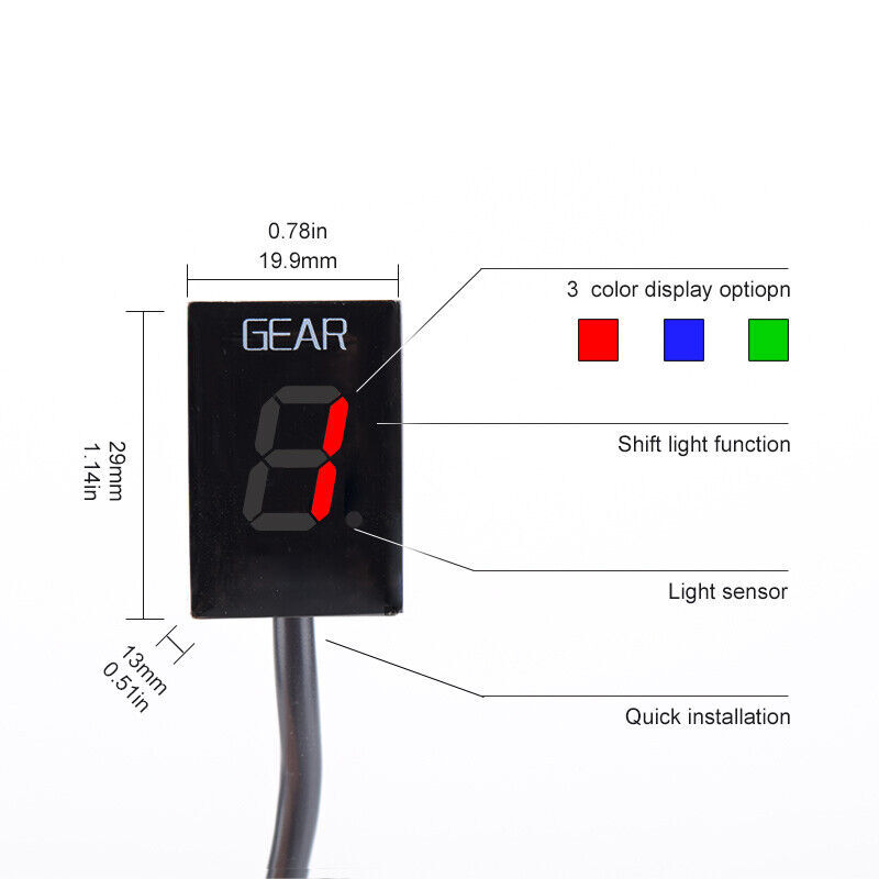 For Generic ALL With Digital Trip / ODO Motorcycle Gear Indicator Digital
