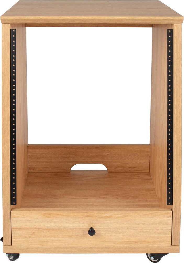 Gator Frameworks Elite Series Angled 12U Studio Rack - Natural Maple Matte