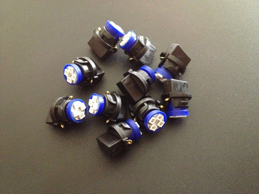 Fit Lincoln 10 Blue 4 LED Dashboard Instrument Panel Indicator Light Bulb Socket