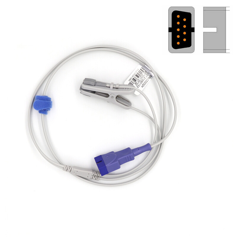 9 Pins Oximax Ear Lingual Sensor Fit for SpO2 Sensor