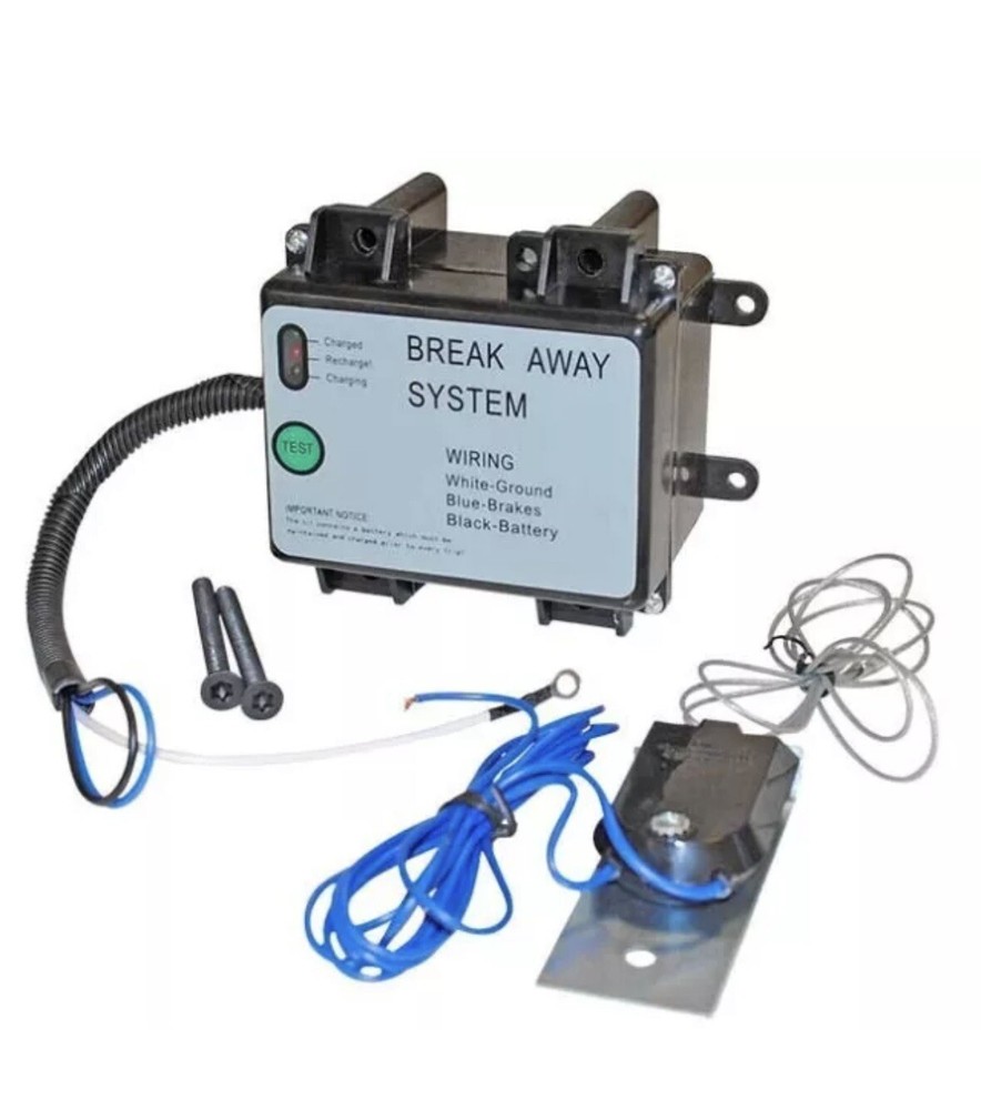 Break  Away Kit LED Indicator Battery Trailer Brake Lockup Switch Runaway