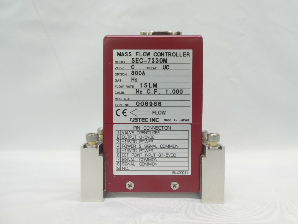 STEC SEC-7330M Mass Flow Controller MFC SEC-7330 1 SLM H2 Working Surplus