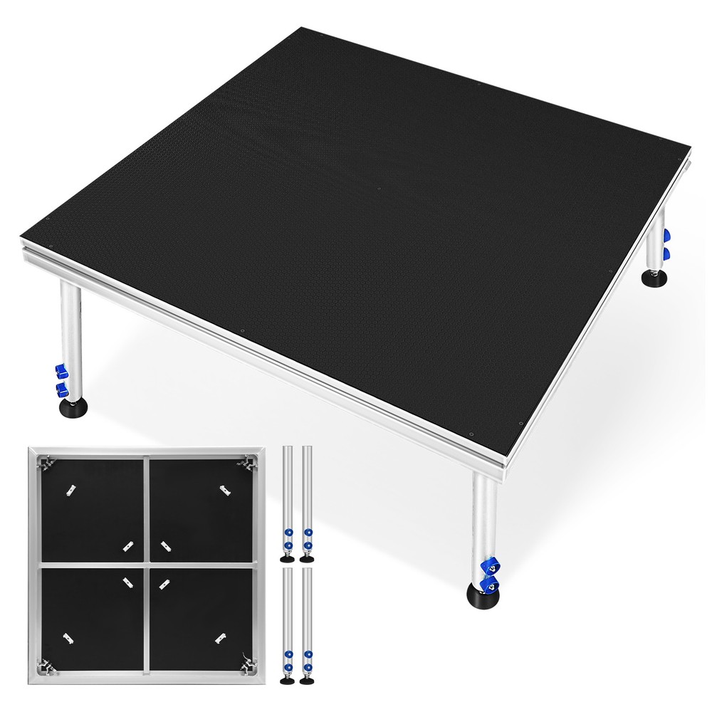1/2x Portable Stage Riser Platform Modular System 24" -40" Height Adjustable