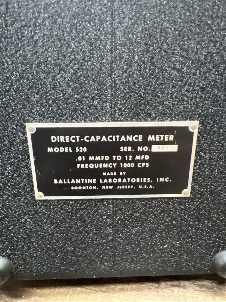 Ballantine Laboratories Model 520 Direct Capacitance Meter