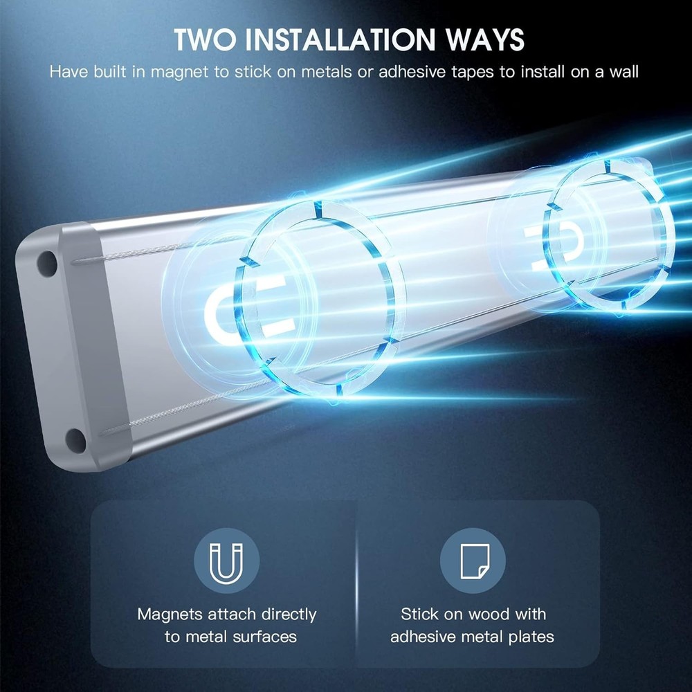 14.7inch Under Cabinet Lighting, 2 Pack Rechargeable Motion Sensor Light Indo...