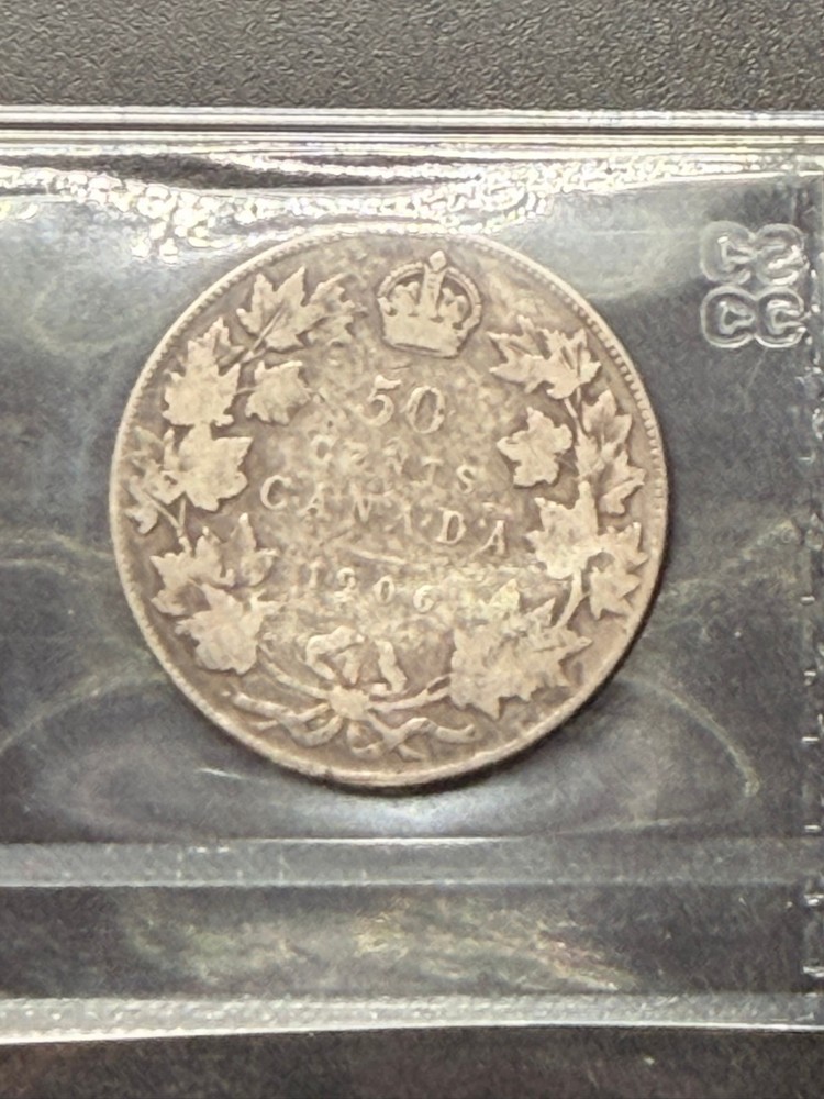 1906 Canada 50 Cent CCCS Graded F-12