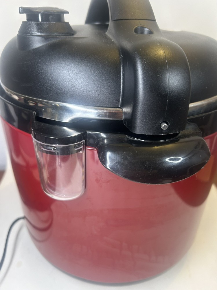 Cooks Essentials Red Pressure Cooker 6 Quart