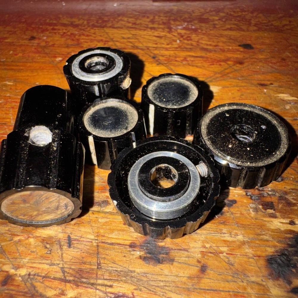 UHER Universal , Reel to Reel Recorder Front Knobs 6 pieces 4 knobs