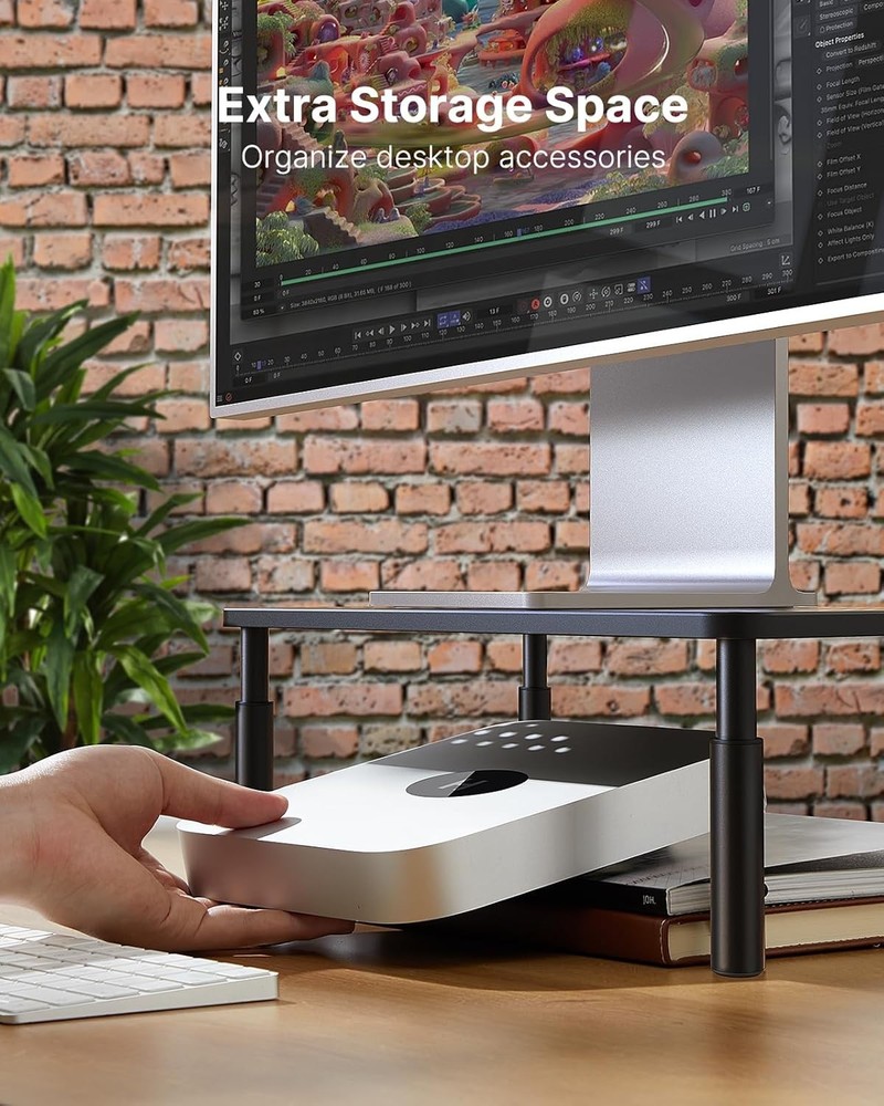 Efficient Desktop Organizer with Anti-Slip Base - Adjustable Height for Comfort