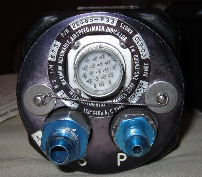 AIRCRAFT INDICATOR WESTWIND MACH INDICATOR INTERCONTINENTAL DYNAMICS 26465-833