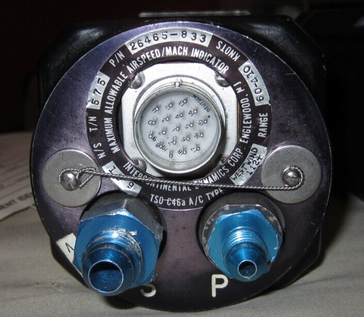 AIRCRAFT INDICATOR WESTWIND MACH INDICATOR INTERCONTINENTAL DYNAMICS 26465-833