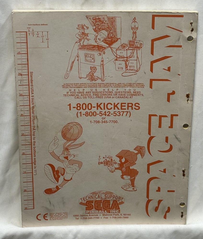 ORIGINAL-SEGA-SPACE JAM-MANUAL