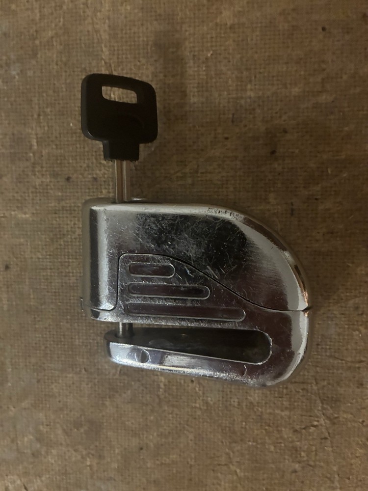 CHROME MOTORCYCLE DISC BRAKE LOCK WITH ONE KEY