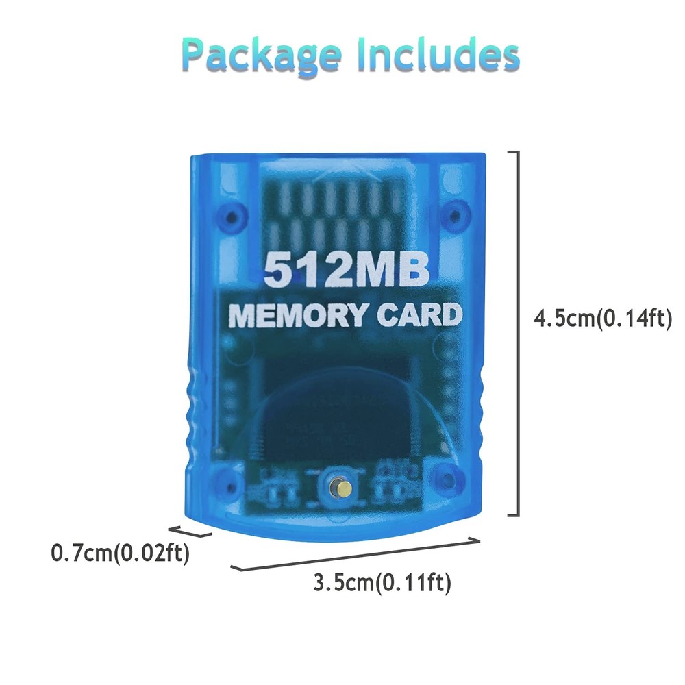 Mcbazel Gamecube Memory Cards,Memory Card Compatible with Blue 512MB