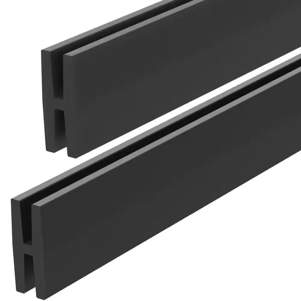 4 Ft. Black Vinyl Lattice Divider (2-Pack)