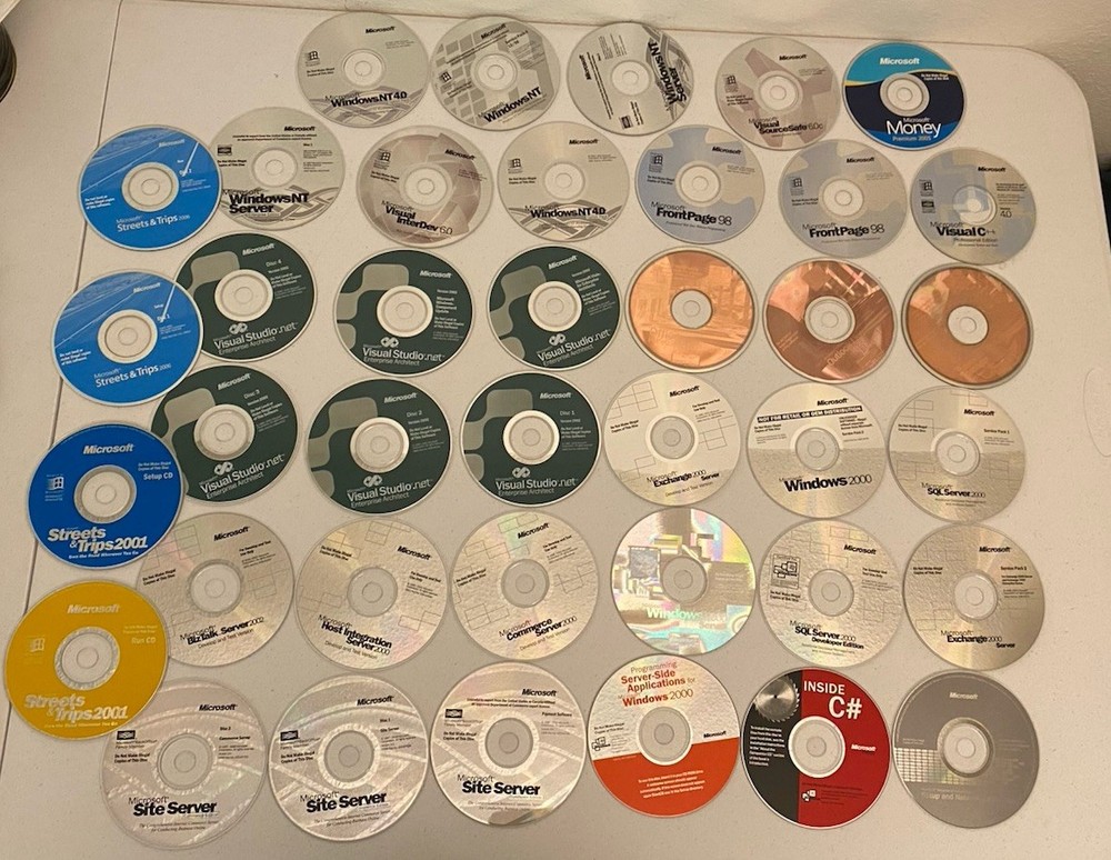 Vintage Computer Windows System Software CDs Lot of 39