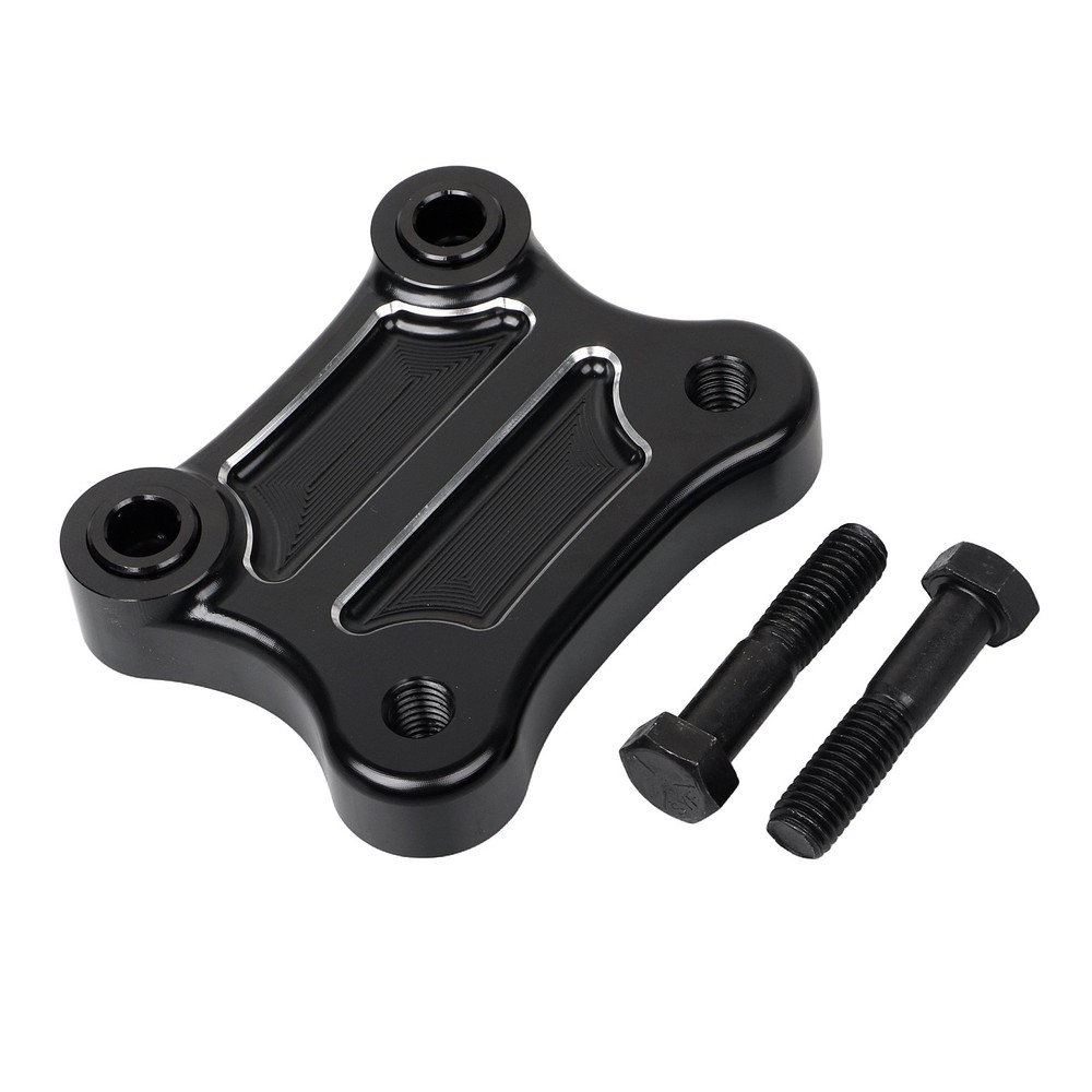 Black Cut Pull Back Plate Bracket For HarleyElectra Glide FLHTCU Police FLHTP