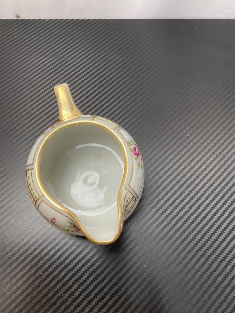 Hand Painted Nippon Morimura Creamer Beading w/ Fine Gilt Work