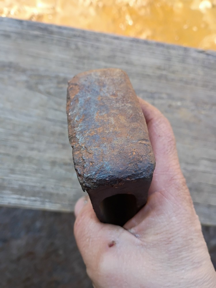 Early Primitive Lugged Axe Head 2 lbs 14 oz