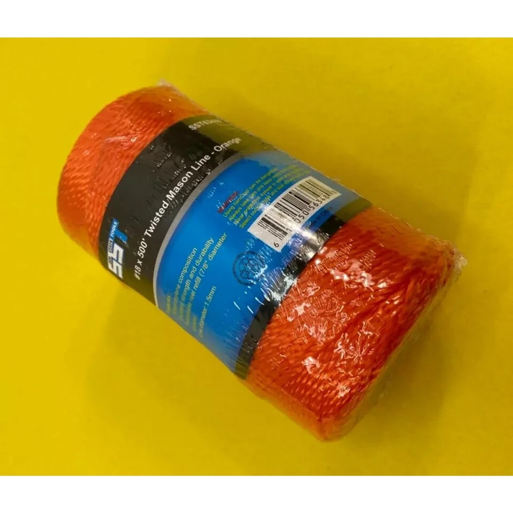 Orange String Twisted Masonry Construction Boundary Marker Layout Sight Line
