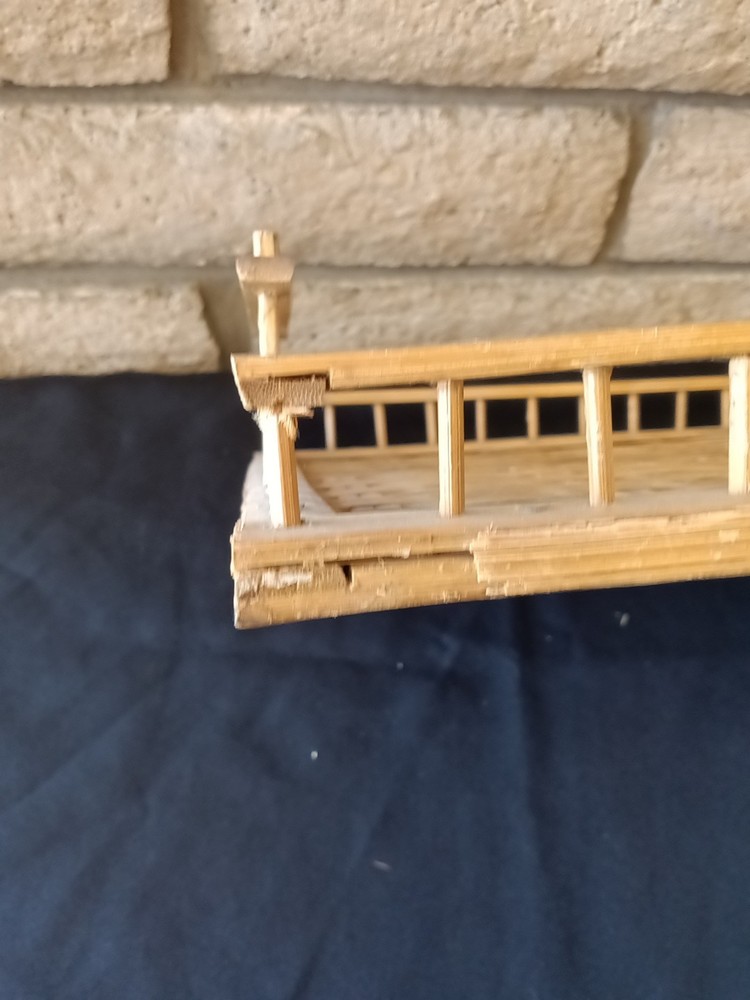 Bamboo Serving Tray Rectangular Sturdy Retro Tiki Barware MCM Boho