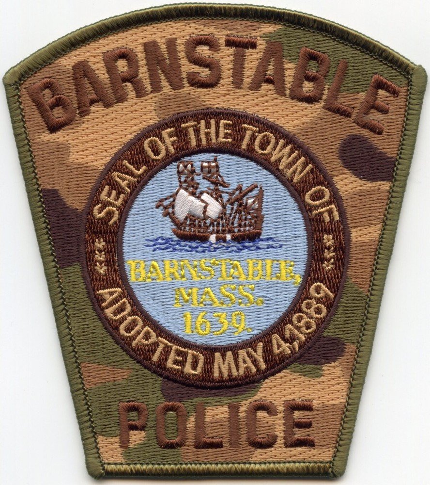 BARNSTABLE MASSACHUSETTS CAMOUFLAGE CAMO POLICE PATCH