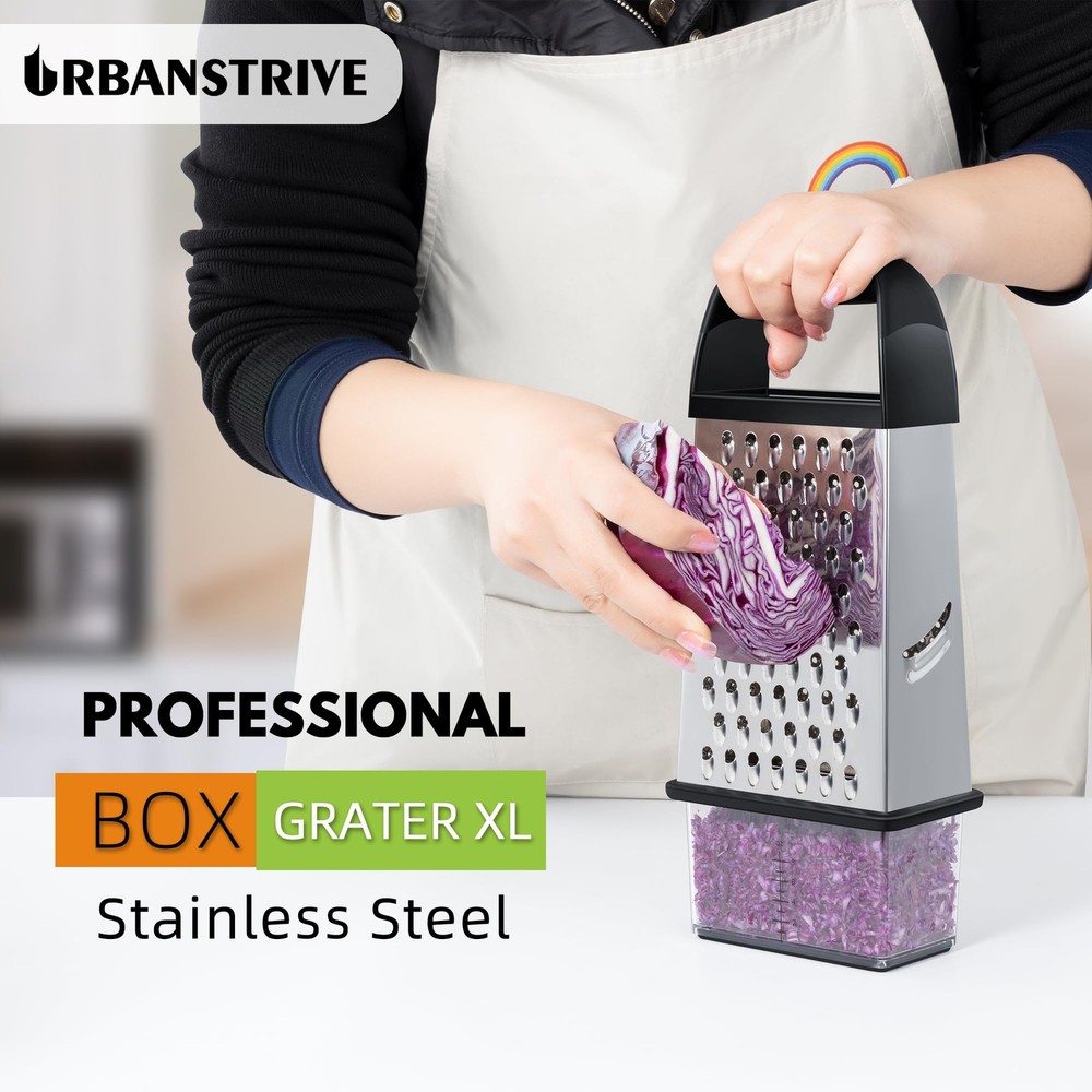 Cheese Grater With Container, Professional Cheese Grater with Handle