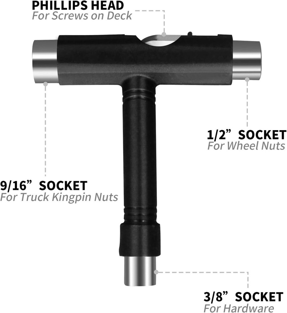 Skate Tool All-in-One, Multi-Function Portable
